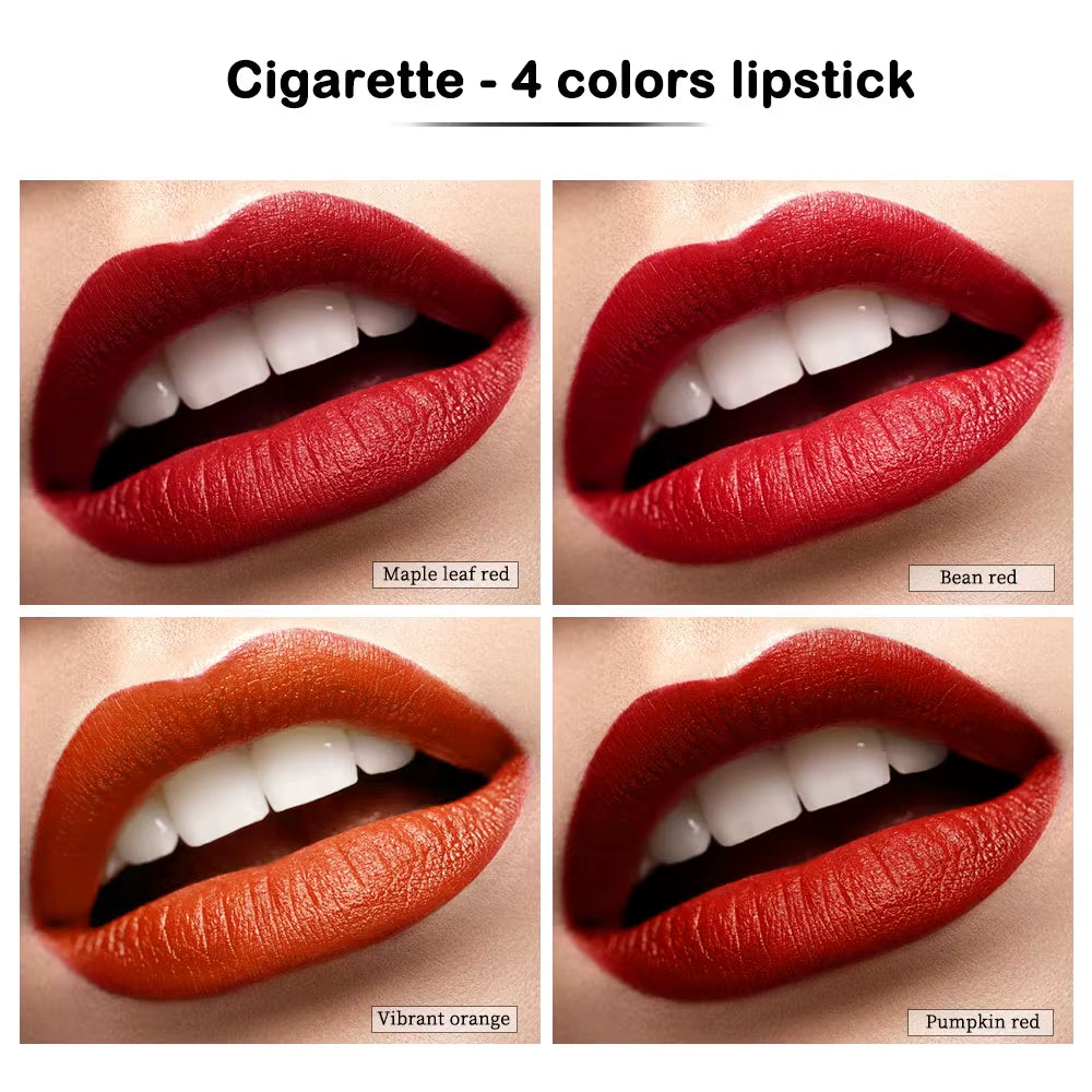 4Lasting Stick Waterproof Lip Set Longlasting Matte Lipstick with Transparent Finish Perfect Valentines Day Gift for Her